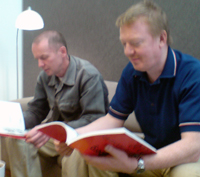 Leo Fitzmaurice and Paul Rooney at the Launch of Wrongteous